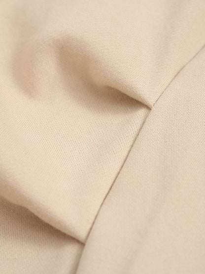 Retro Contrast Letter Print Fleece Wide-Leg Sweatpants 