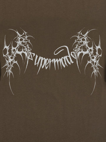 SUPM Gothic Sharp Letter Graphic T-Shirt 