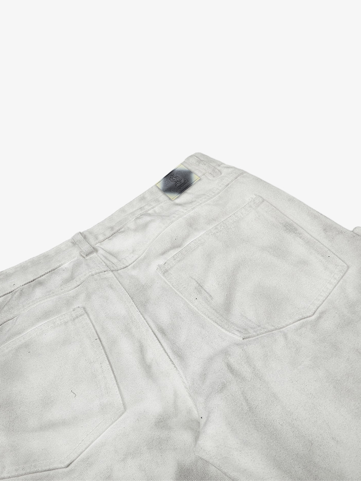 Inkjet Graphic Cutout Ring-Strap Jeans