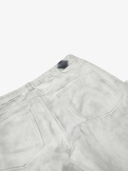 Inkjet Graphic Cutout Ring-Strap Jeans