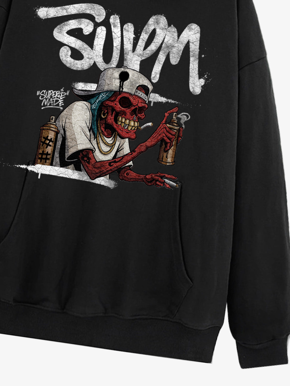 Thesupermade Street Skull Graffiti Master Hoodie 