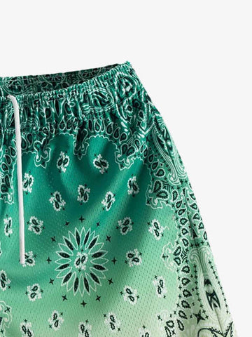 Pantalones cortos deportivos con estampado paisley
