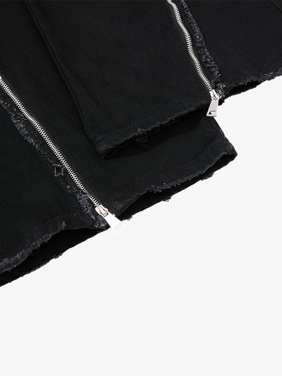 Metal Multi-Zip Heavy-Duty Jeans