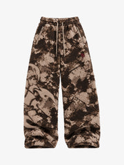 All-Over Print Embroidered Fleece Zip-Up Jacket & Pants Set