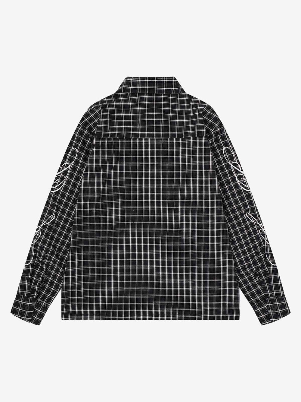 Star Applique Plaid Long Sleeve Shirt