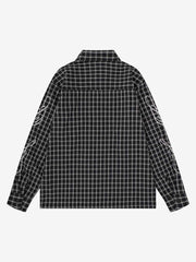 Star Applique Plaid Long Sleeve Shirt