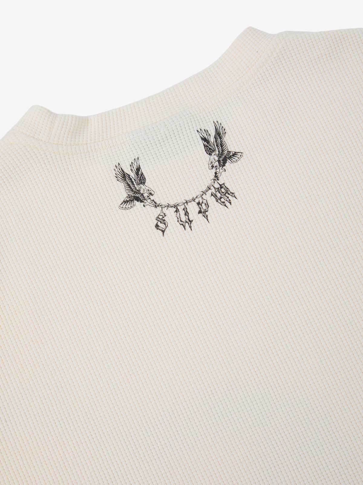 Supermade Waffle Thorn Print Sleeveless T-Shirt 