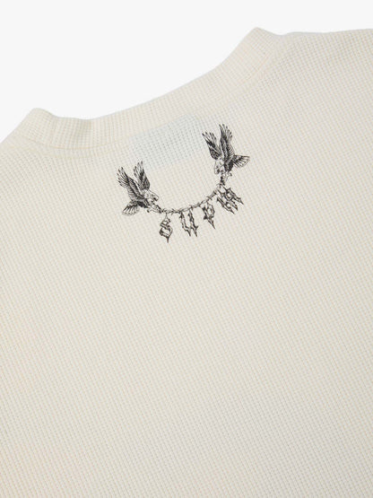 Supermade Waffle Thorn Print Sleeveless T-Shirt 