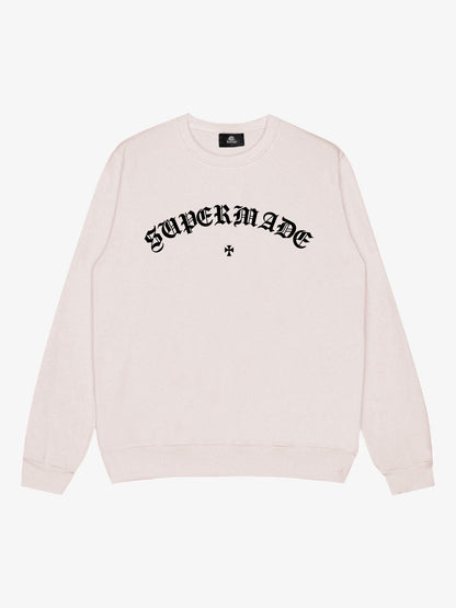 Street Gothic Letter Print Crew Neck Sweatshirt 
