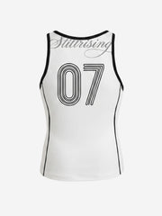 Gilet con logo numerico e blocchi di colore
