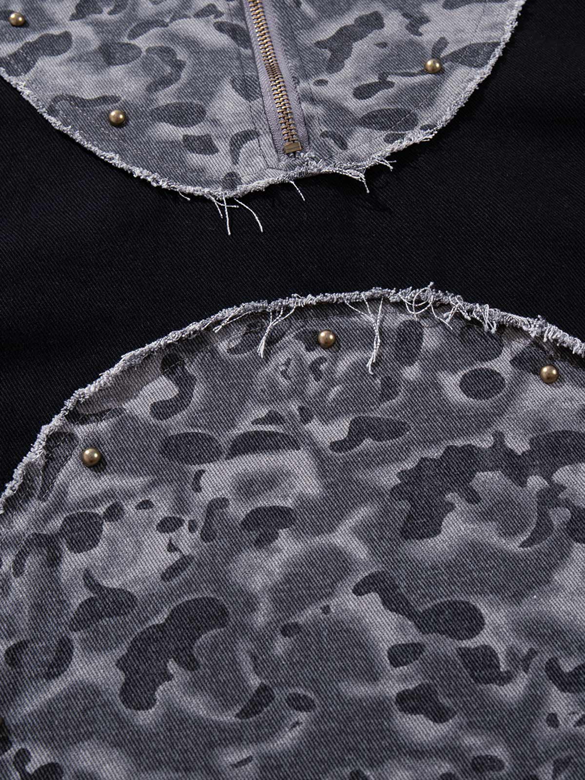 Leopard Patchwork Fur Tee