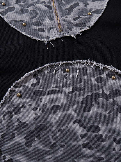 Leopard Patchwork Fur Tee