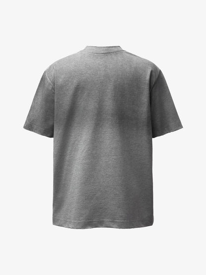 Distressed Appliqué Mud-Wash T-Shirt 