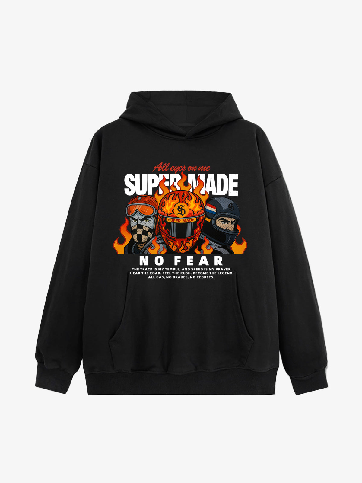 Supermade Cyber Hot-blooded Motorcycle Hooded Sweatshirt 