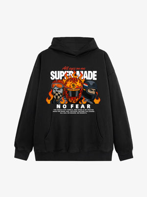 Supermade Cyber Hot-blooded Motorcycle Hooded Sweatshirt 