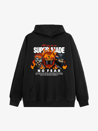 Supermade Cyber Hot-blooded Motorcycle Hooded Sweatshirt 