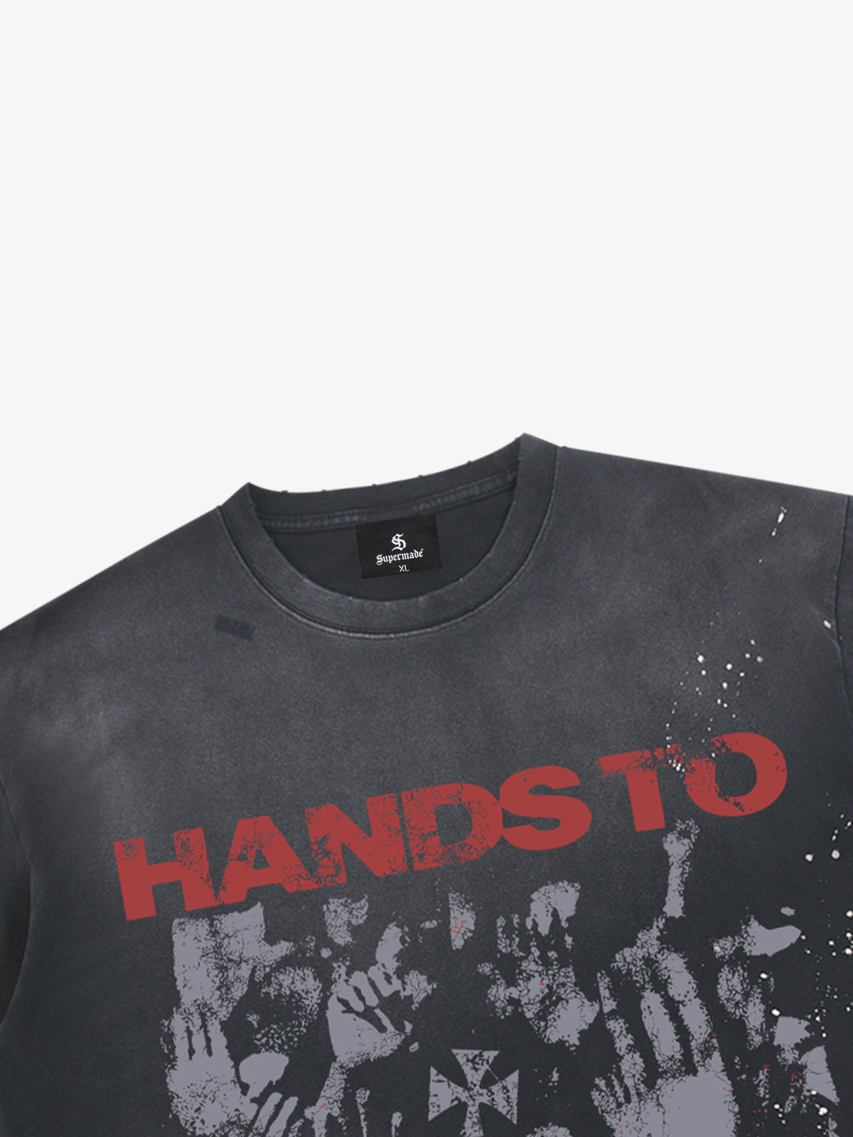 Ink Splatter Graphic Washed Tee