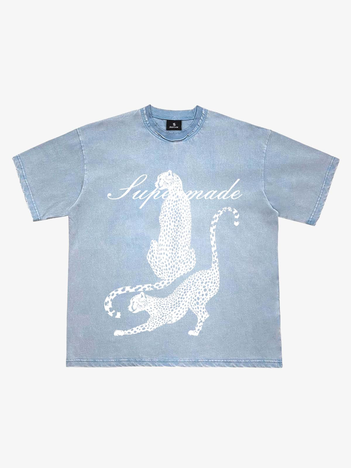 Leopard Print Washed Vintage T-Shirt 
