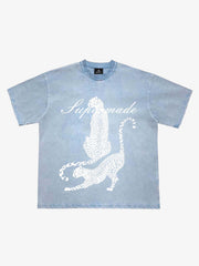 Leopard Print Washed Vintage T-Shirt 