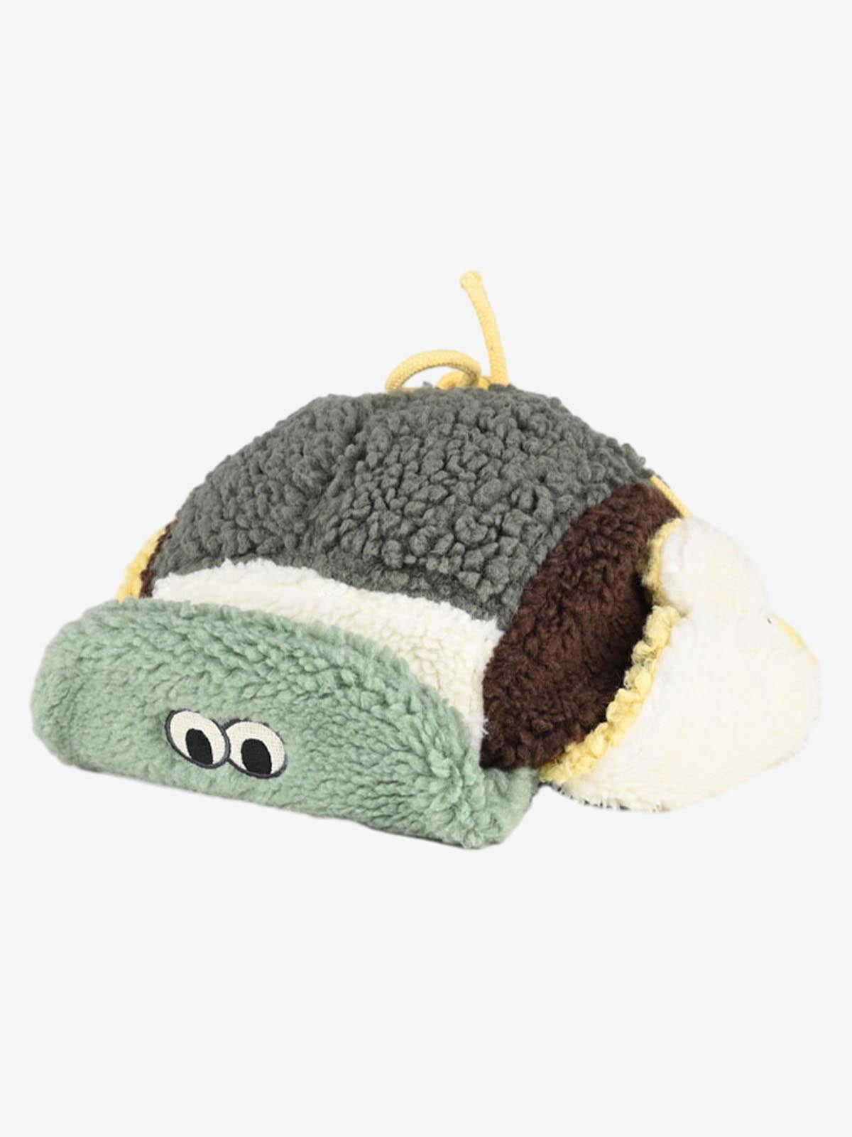 Block Faux Sherpa Frog Ear Flap Hat 