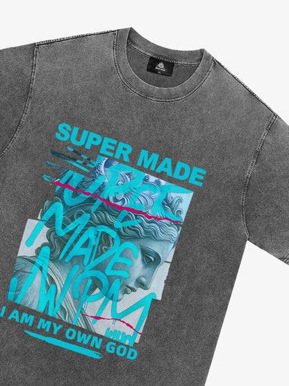 SUPERMADE Art graffiti pattern T-shirt 