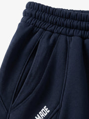 Curved Graphic Print Wide-Leg Sweatpants
