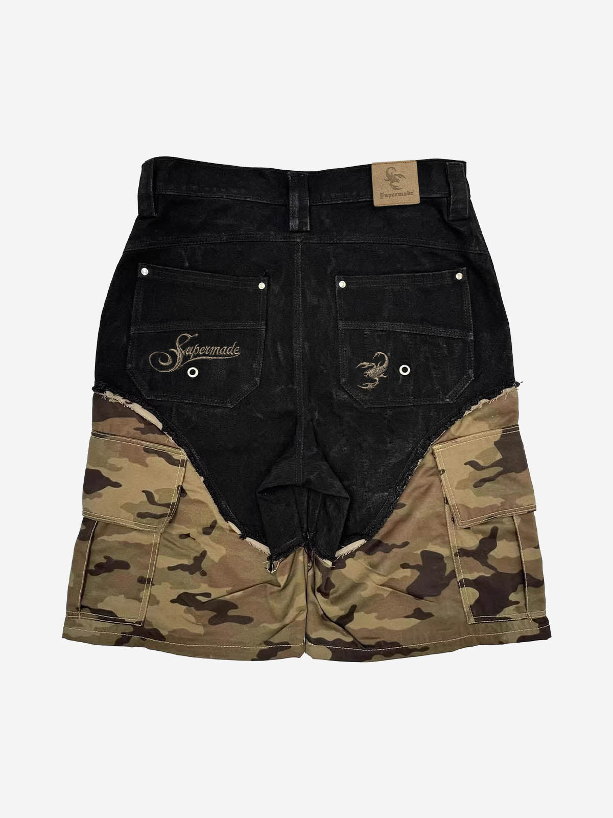 Scorpion Embroidered Camo Work Shorts