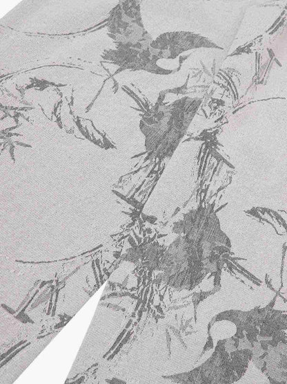 Vintage Jacquard Straight-Leg Jeans 