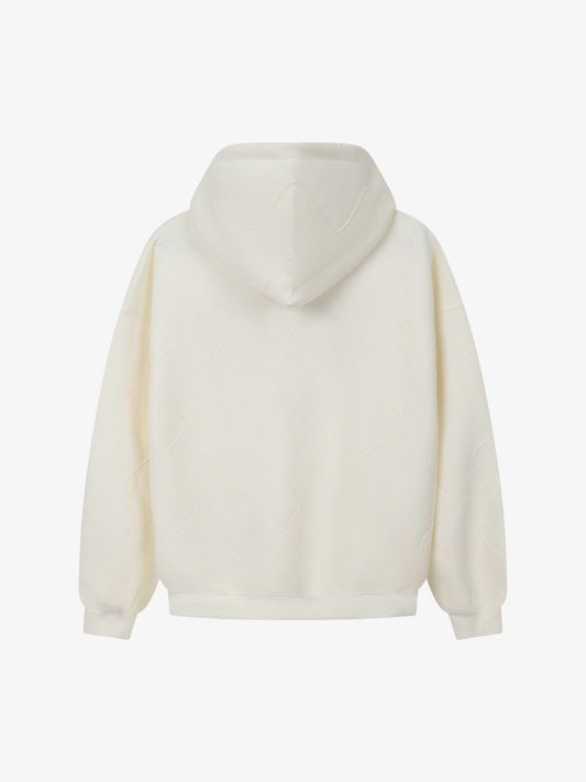 Flocking Letter Embroidery Oversize Hoodie 