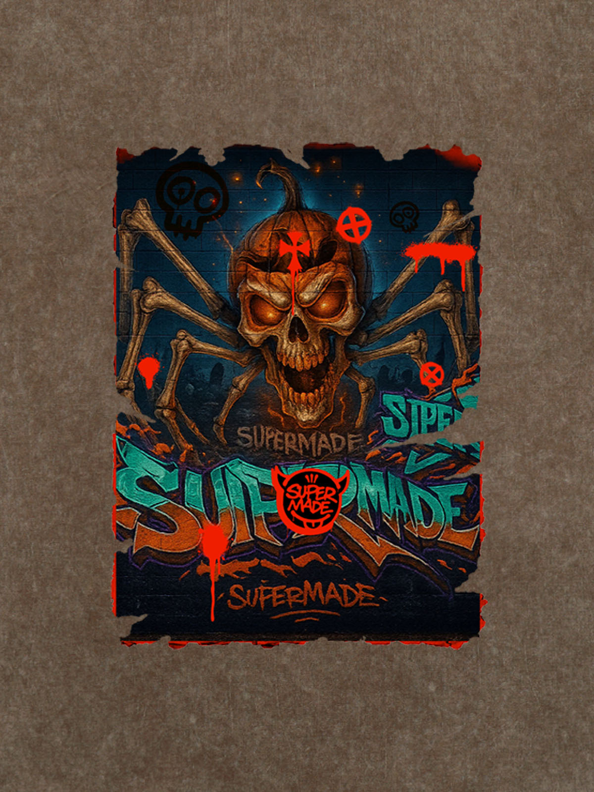 Bloody Dark Skull Spider T-shirt 