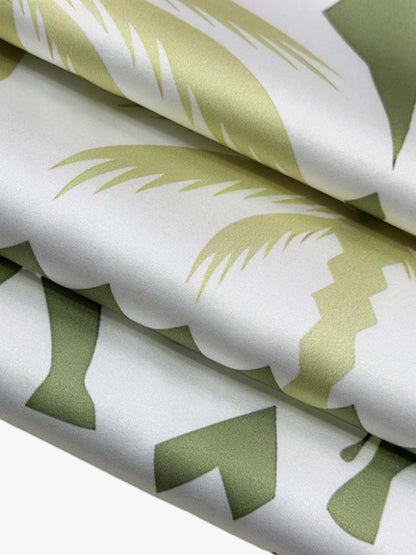 Tropical Elephant Palm Camp Collar Boxy Shirt 