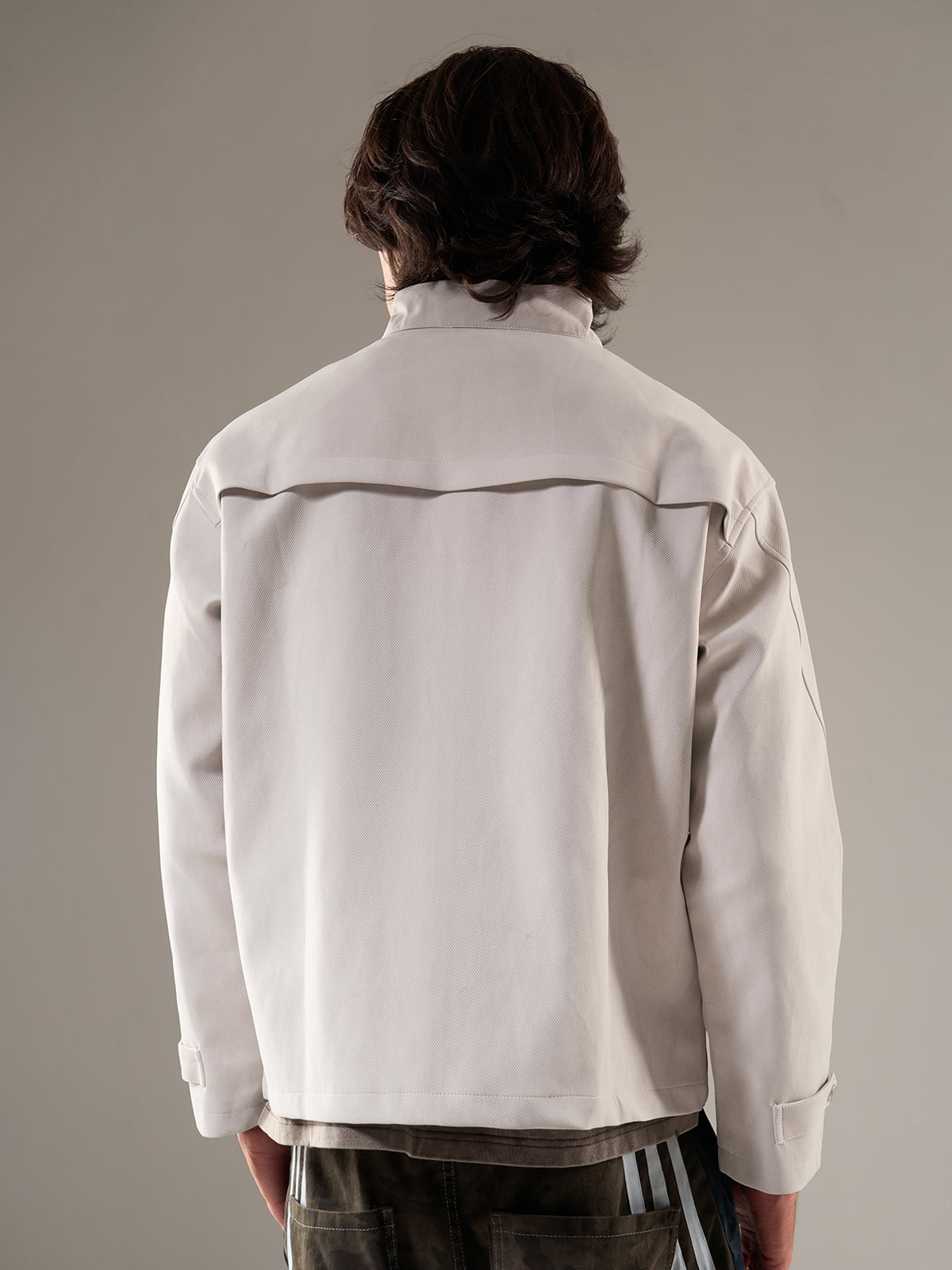 Stylish White Zip-Up Jacket for Modern Men - Perfect for Casual and Semi-Formal Occasions 