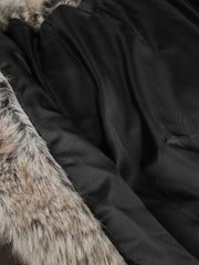 Faux-Fur Trim Quilted Puffer Coat