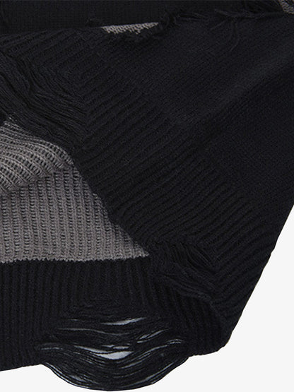 Skull Pattern Knit Sweater for Bold Fashion Statements 