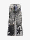 Punk-Style Baggy Wide-Leg Jeans