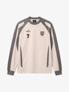 Color Block Embroidered Suede Long Sleeve Tee