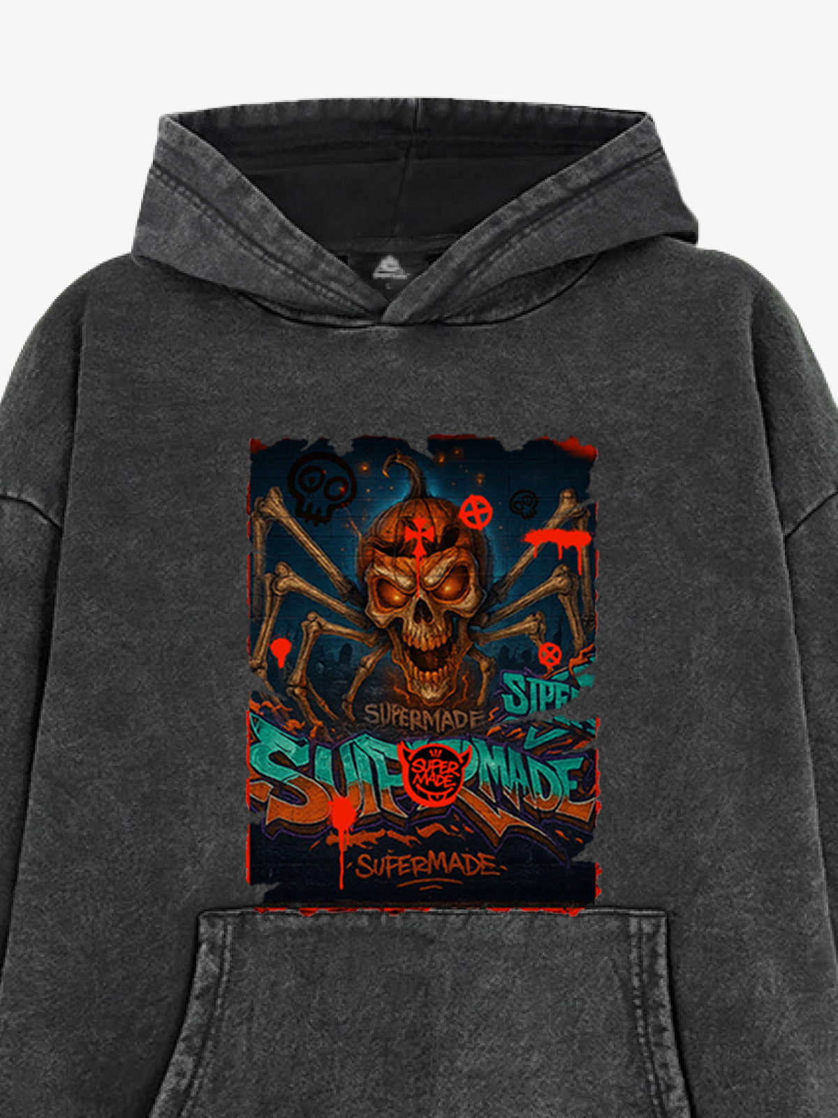 Bloody Dark Skull Spider Hoodie 