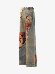 Teddy Bear Decor Pockets Baggy Pants 