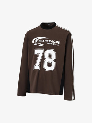 Sporty Long Sleeve Top with Bold Number Design for Active Enthusiasts 