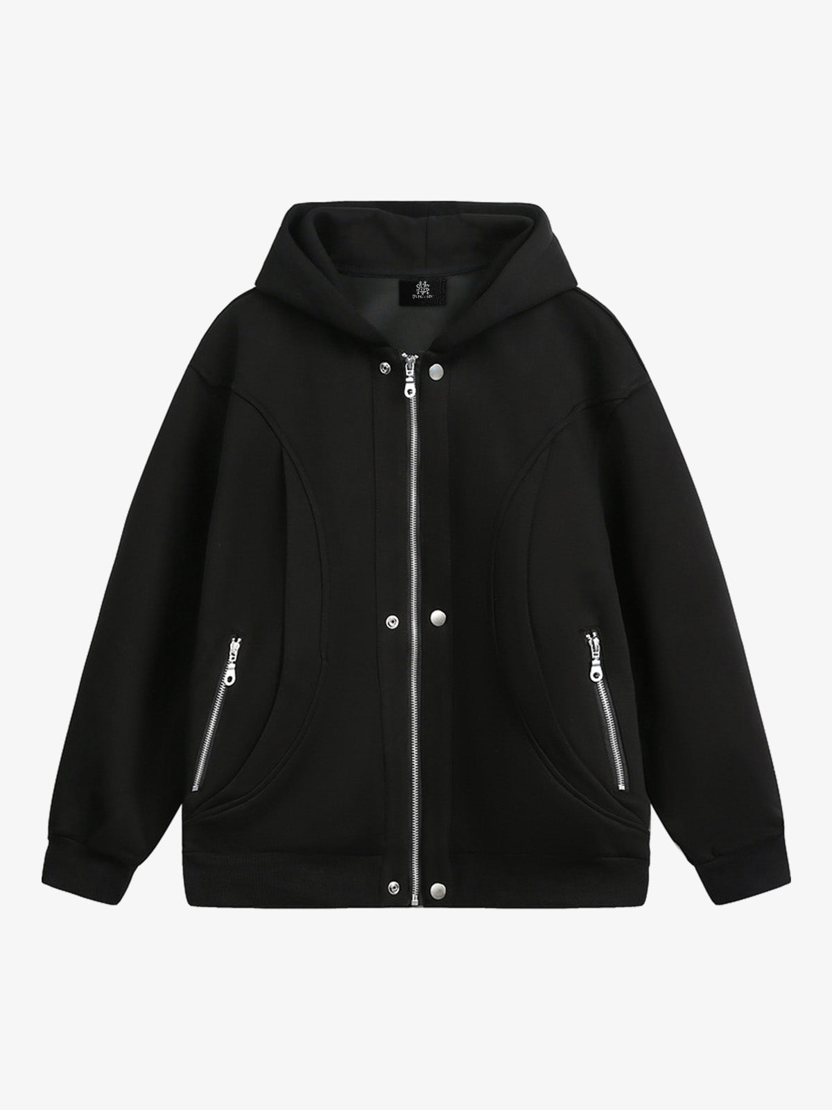 Deconstructed Loose-leaf Hooded Sweatshirt 