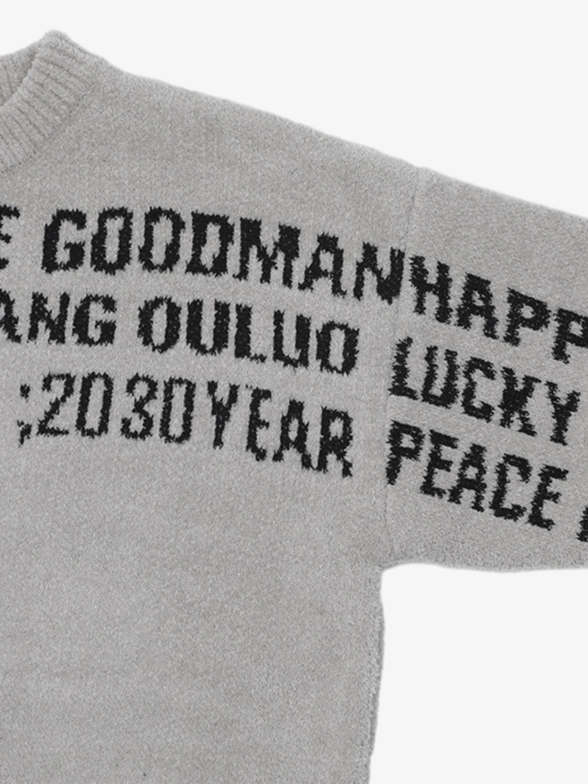 Embroidered Letter Knit Sweater 