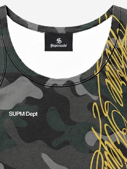 Y2K Camo Graffiti Tank Set 
