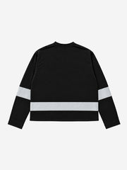 Reflective Patchwork Embroidered Long Sleeve Tee