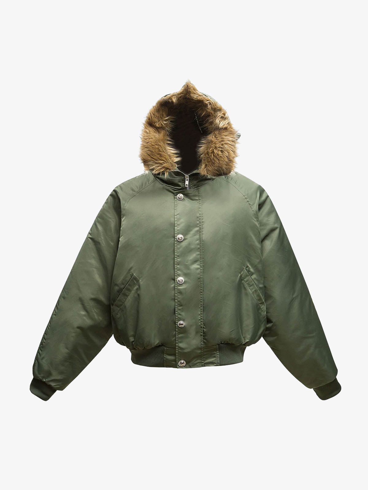 Winter Essential Bomber Jacket with Faux Fur Hood Trim for Ultimate Warmth and Style 