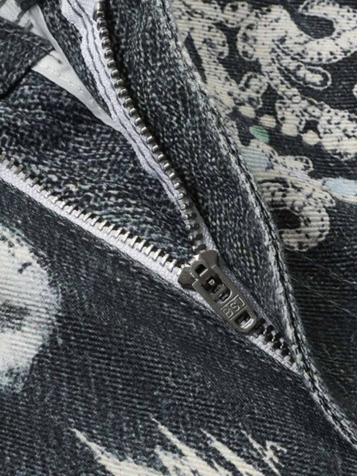 Digital 3D Graphic Distressed Denim Jeans