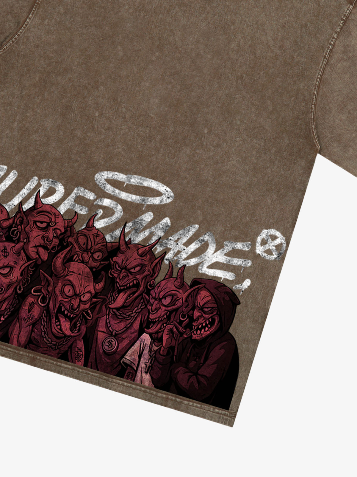 Thesupermade Dark Devil Maniac's Gothic Graffiti T-shirt 