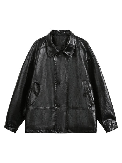 Retro Motorcycle PU Leather Jacket 
