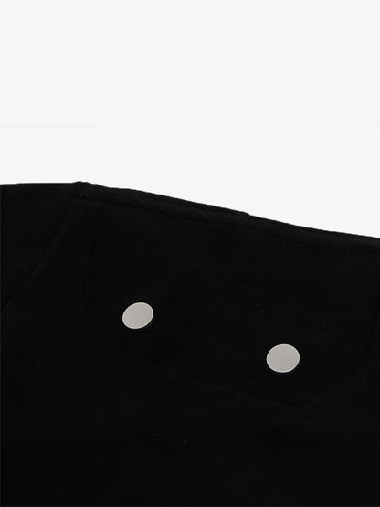 Suede Metallic Design Print T-Shirt 