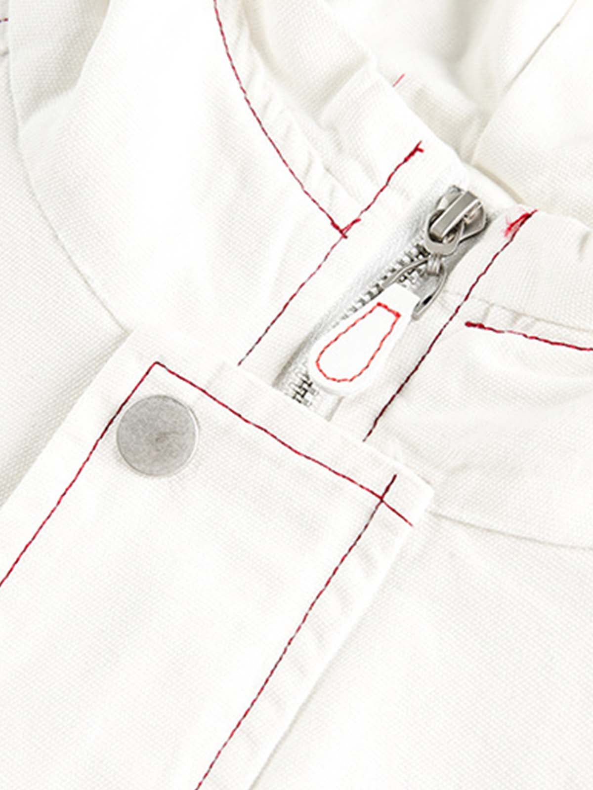 Contrast Stitch Hooded Zip Jacket