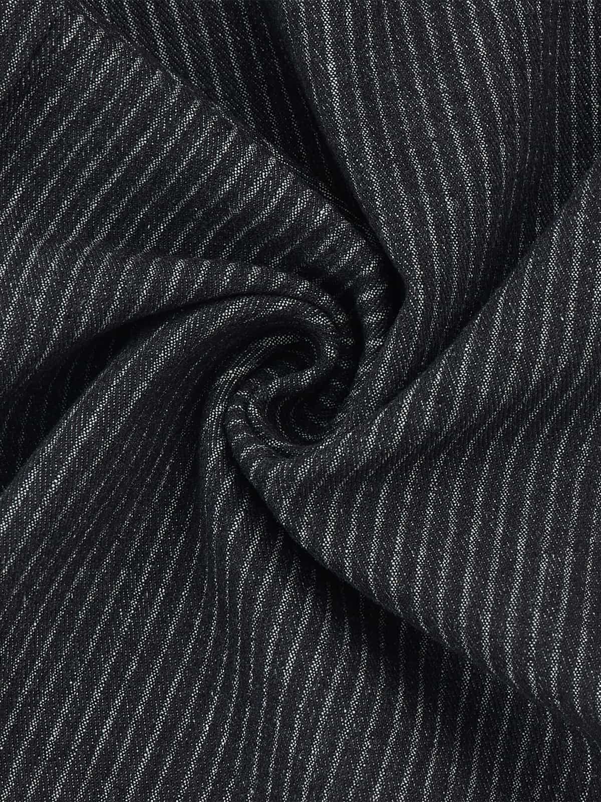 Vintage Pinstripe Pleated Wide-Leg Barrel Pants 